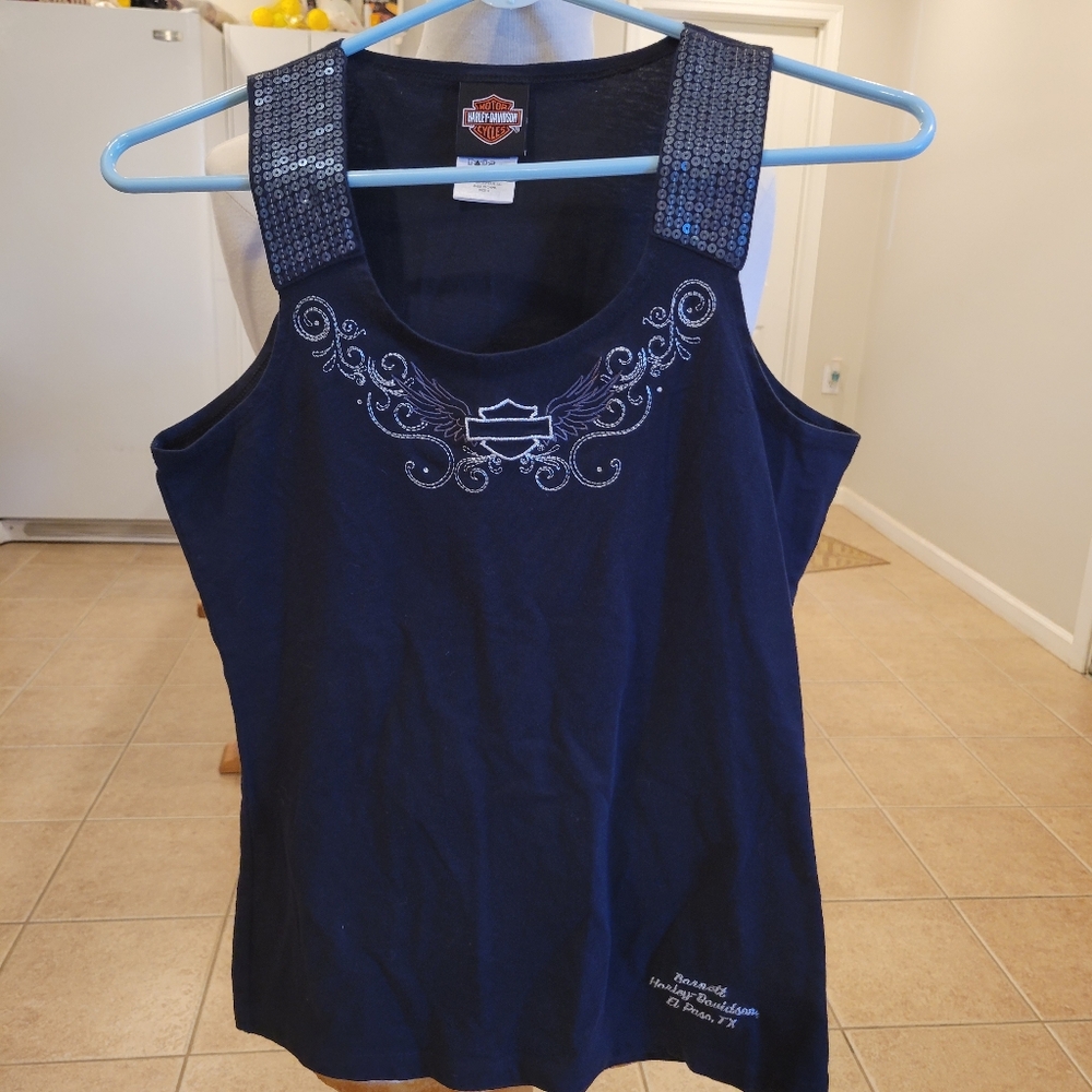EUC~ HARLEY-DAVIDSON EMBELLISHED TANK TOP